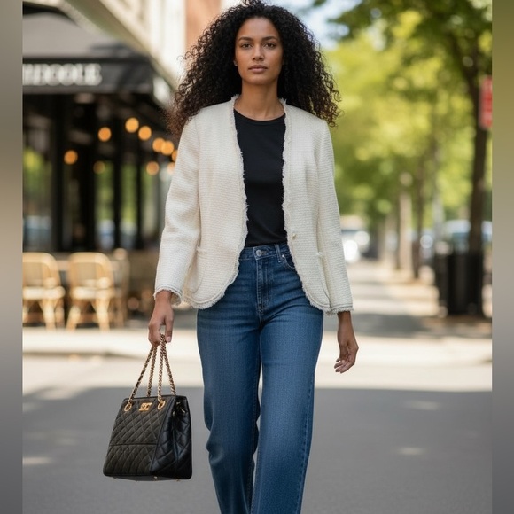 Banana Republic Jackets & Blazers - Banana Republic Blazer Jacket Vintage Ivory Pearl Wool